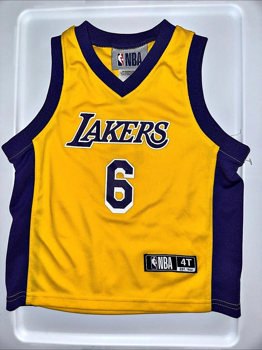 NBA Los Angeles Lakers LeBron James #6 Toddler Jersey Size 4T